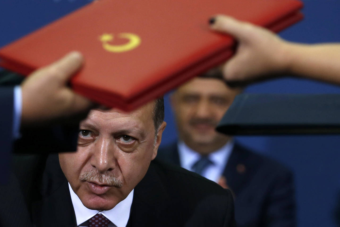  Turkijos prezidentas Recepas Tayyipas Erdoganas. Spalio 10 d., Belgradas (Serbija).<br> AP nuotr.