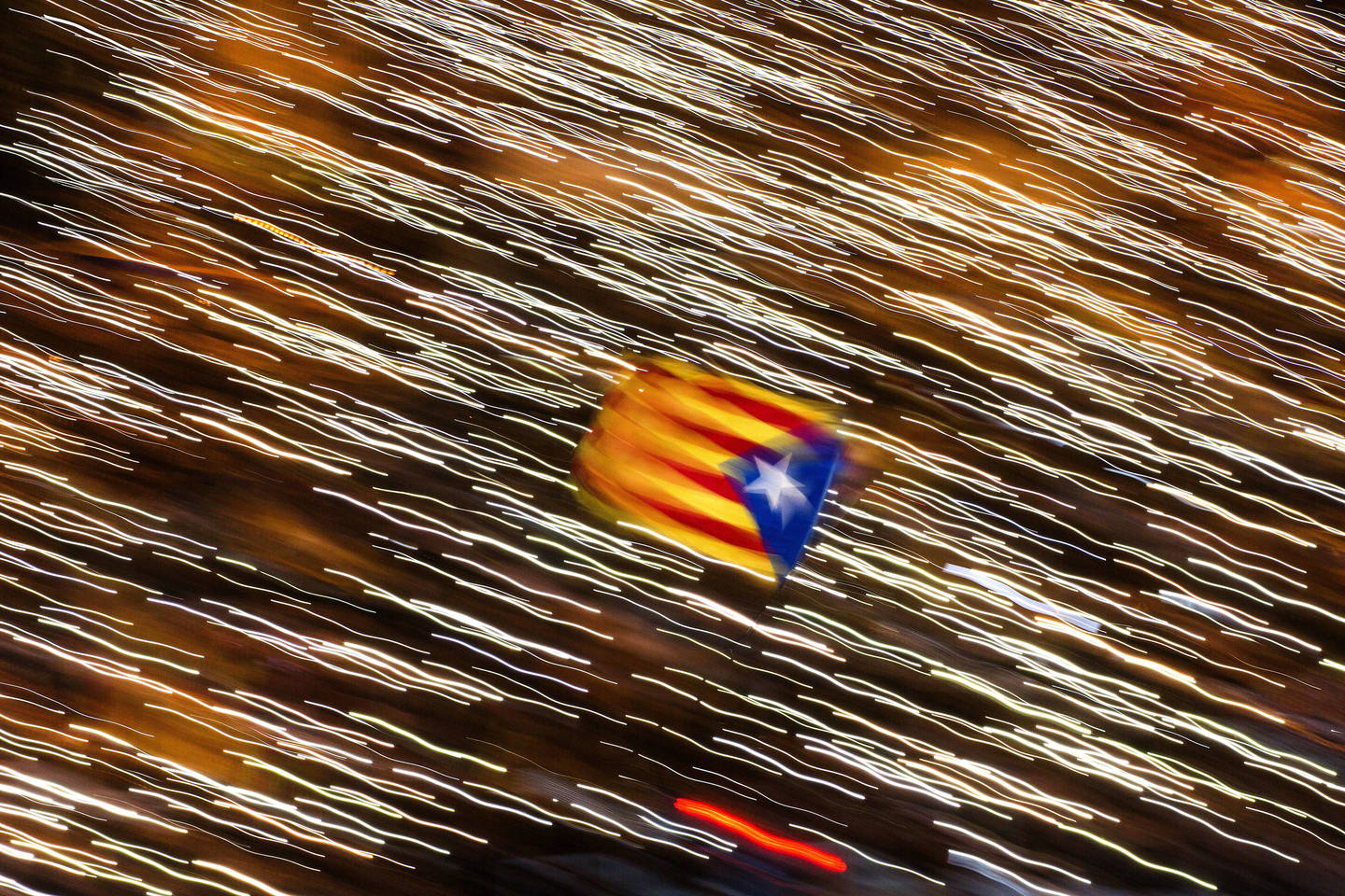 Katalonijos nepriklausomybės siekis. Lapkričio 11 d., Barselona (Ispanija).<br> AP nuotr.