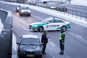 Šeštadienį reidas Vilniuje vyko visą dieną, sustabdyta itin daug pažeidėjų
