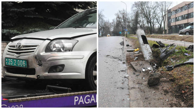 Mįslinga automobilio avarija Vilniuje: vairuotojas dingęs