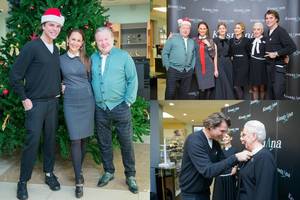 Verslininkas Benas Gudelis darbuotojoms padovanojo Juozo Statkevičiaus kurtas sukneles