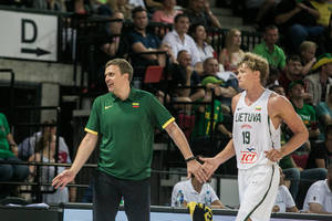 Rinktinės treneris D. Adomaitis džiaugiasi, kad M. Kuzminskas vėl galės žaisti
