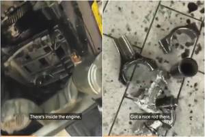 Tikras siaubas: nufilmavo, kas liko iš variklio pervažiavus per gilią balą