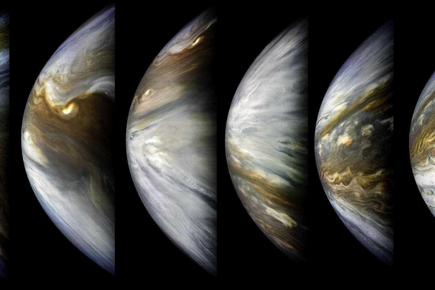  Juno misijos „Perijove 10“ apžvalga.<br> NASA/JPL-Caltech/SwRI/MSSS/Kevino Gillo nuotr.