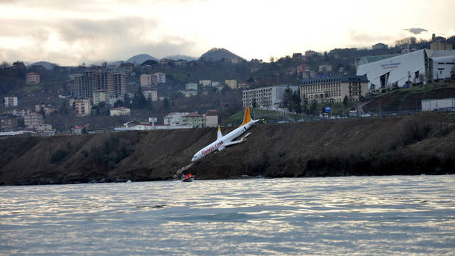 Turkijoje nuo nusileidimo tako nuslydo lėktuvas su keleiviais