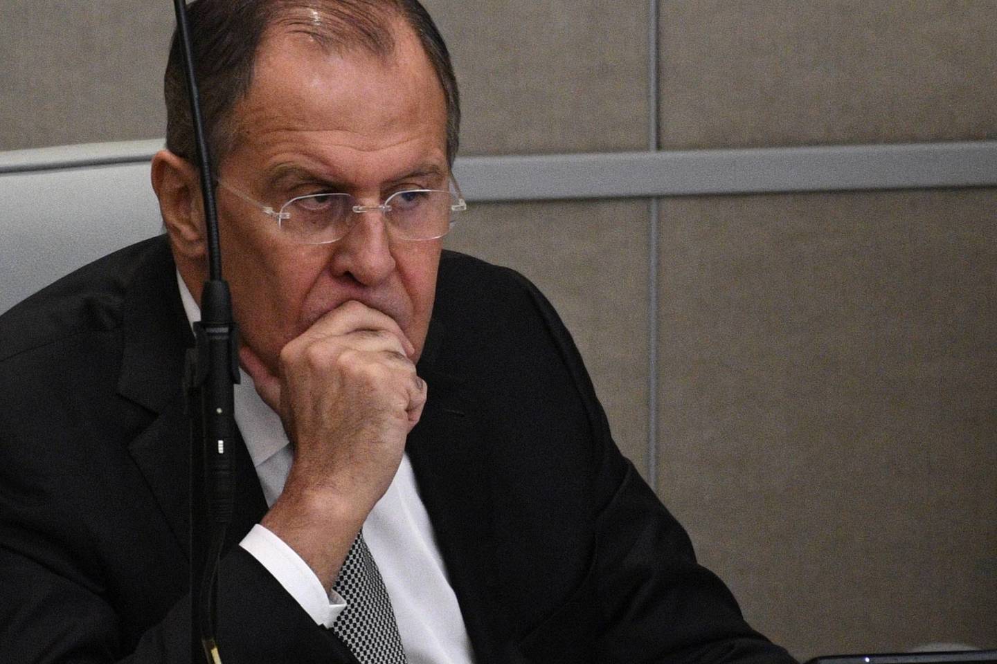 Spaudos konferencijoje S. Lavrovas atsakinėjo į klausimus apie Siriją, Ukrainą, Korėjos pusiasalį ir kitus pasaulinius reikalus.