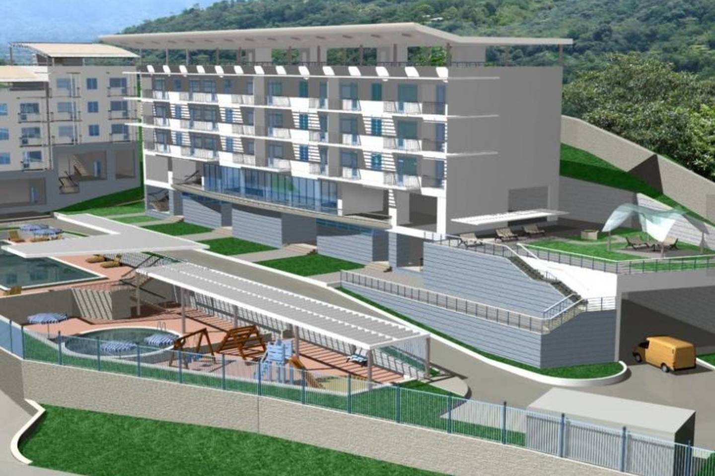 Rusijos pasiuntinybės Panamoje projektas.<br>sproekt.ru vizualizacija