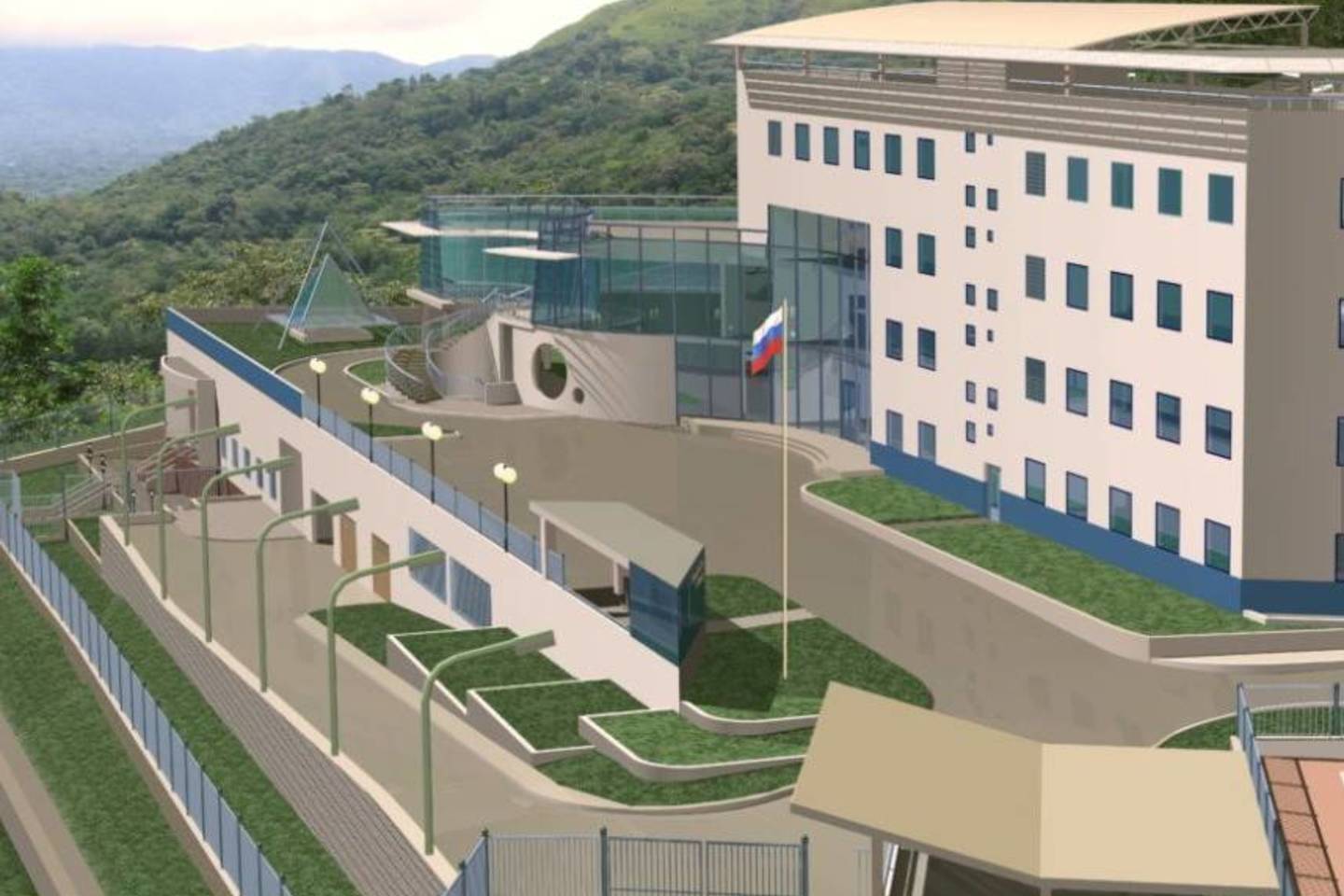 Rusijos pasiuntinybės Panamoje projektas.<br>sproekt.ru vizualizacija