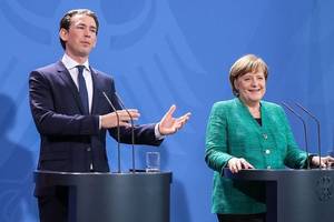 Vokietijos ir Austrijos kancleriai nesutarė dėl migrantų kvotų 