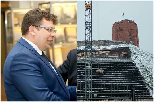 Pavojinga situacija Gedimino kalno šlaite: svarstoma nuardyti akmeninę sieną