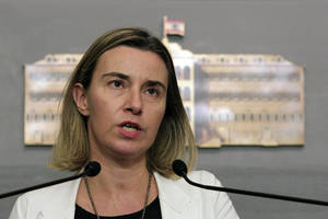 Federica Mogherini nerimauja dėl turkų armijos puolimo Sirijoje