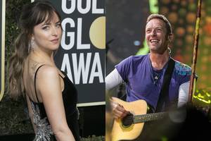 „50 pilkų atspalvių“ žvaigždė susitikinėja su „Coldplay“ lyderiu