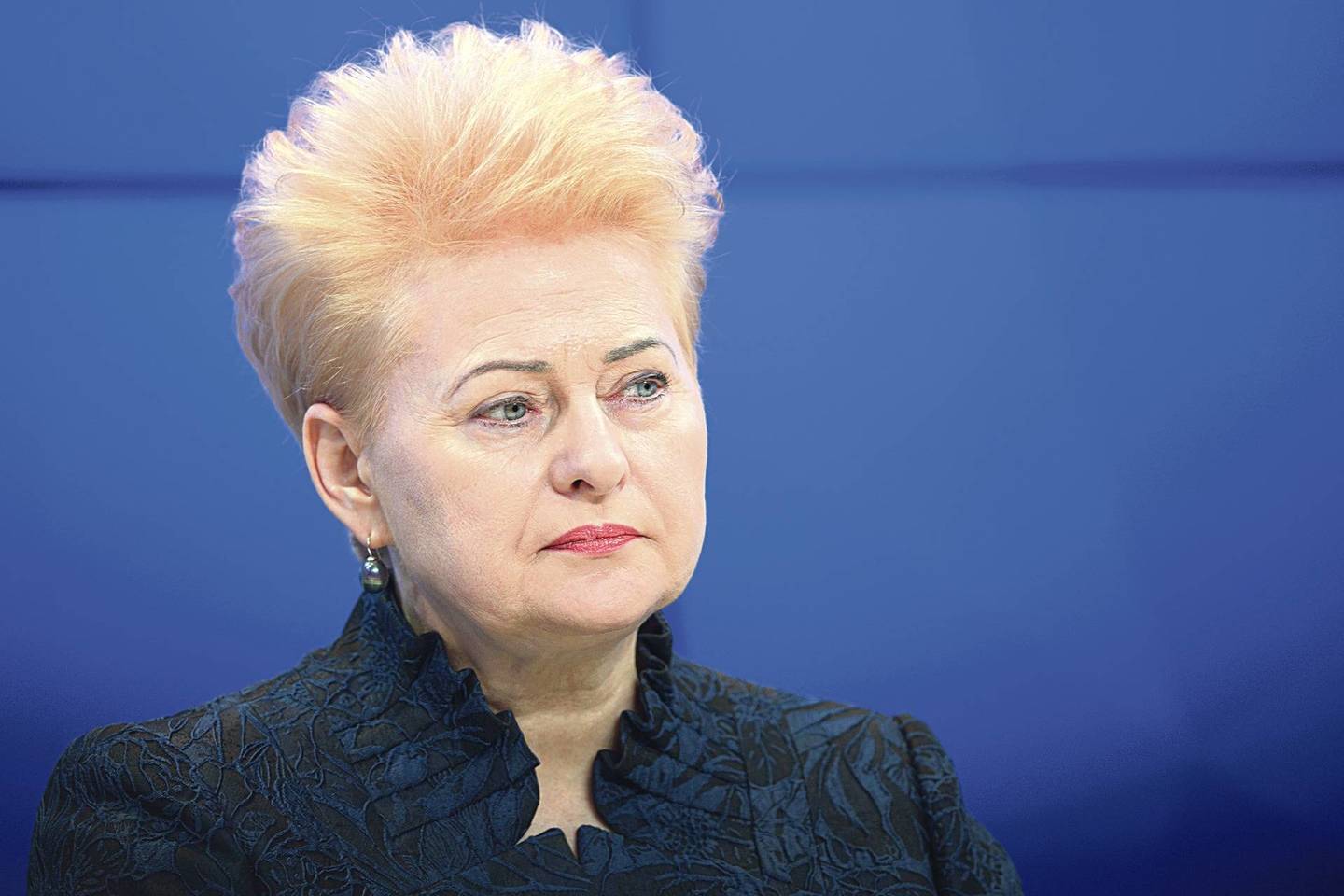 „Sveiki atvykę į Europą, ir nebūkite atsiskyrę.“ Taip duodama interviu JAV televizijai D.Grybauskaitė kreipėsi į Davoso forume dalyvaujantį D.Trumpą.<br>AP nuotr.