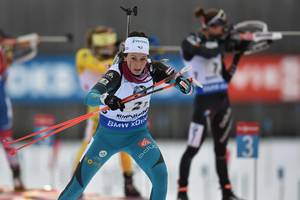 Europos biatlono čempionato auksas atiteko Prancūzijos sportininkei