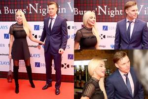 Iškilmingoje puotoje dėmesį traukė Edgaras Jankauskas su mylimąja Viktorija Staponaite