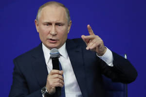 Rusijos prezidentas Putinas juokais įsižeidė neradęs savęs JAV „Kremliaus sąraše“