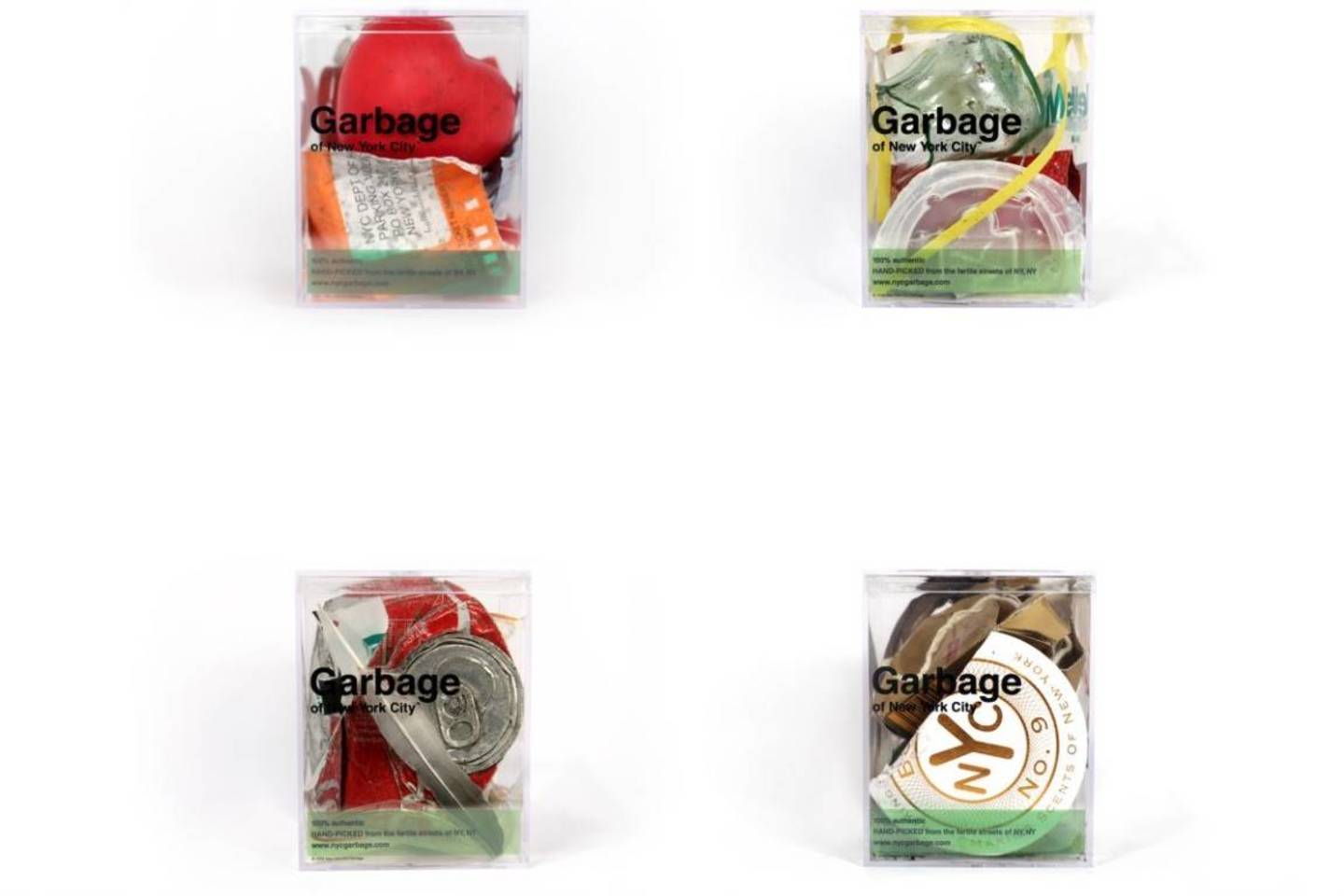 Taip supakuotas šiukšles pardavinėja menininkas J.Gignacas.