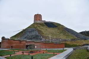 Gedimino kalne stabilizuojamas slenkantis šlaitas po pilies bokštu