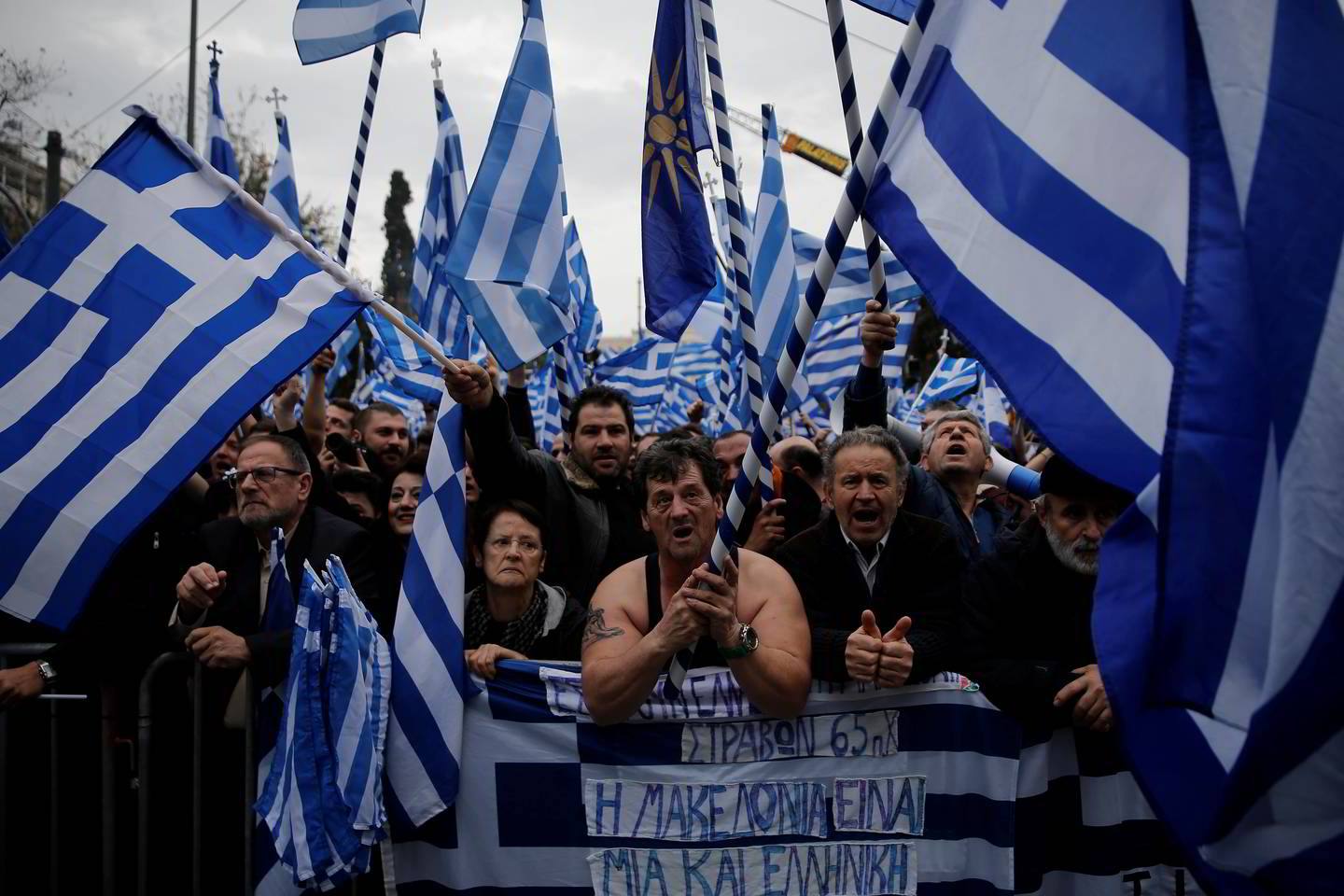 Graikai protestuoja.