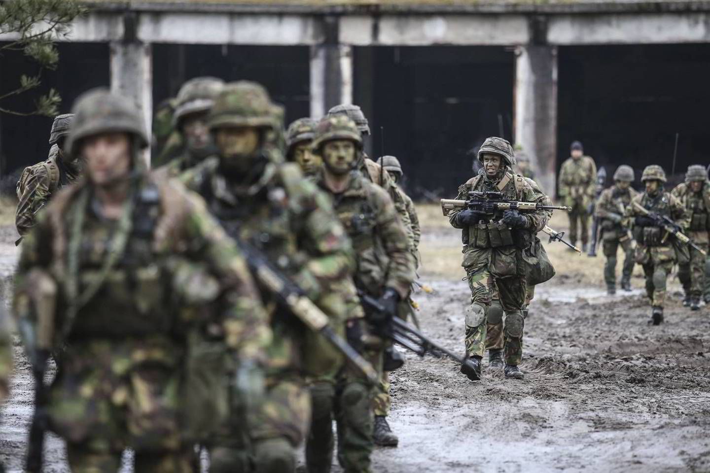  NATO kariai treniruojasi Kazlų Rudos poligone.<br> I.Budzeikaitės nuotr.