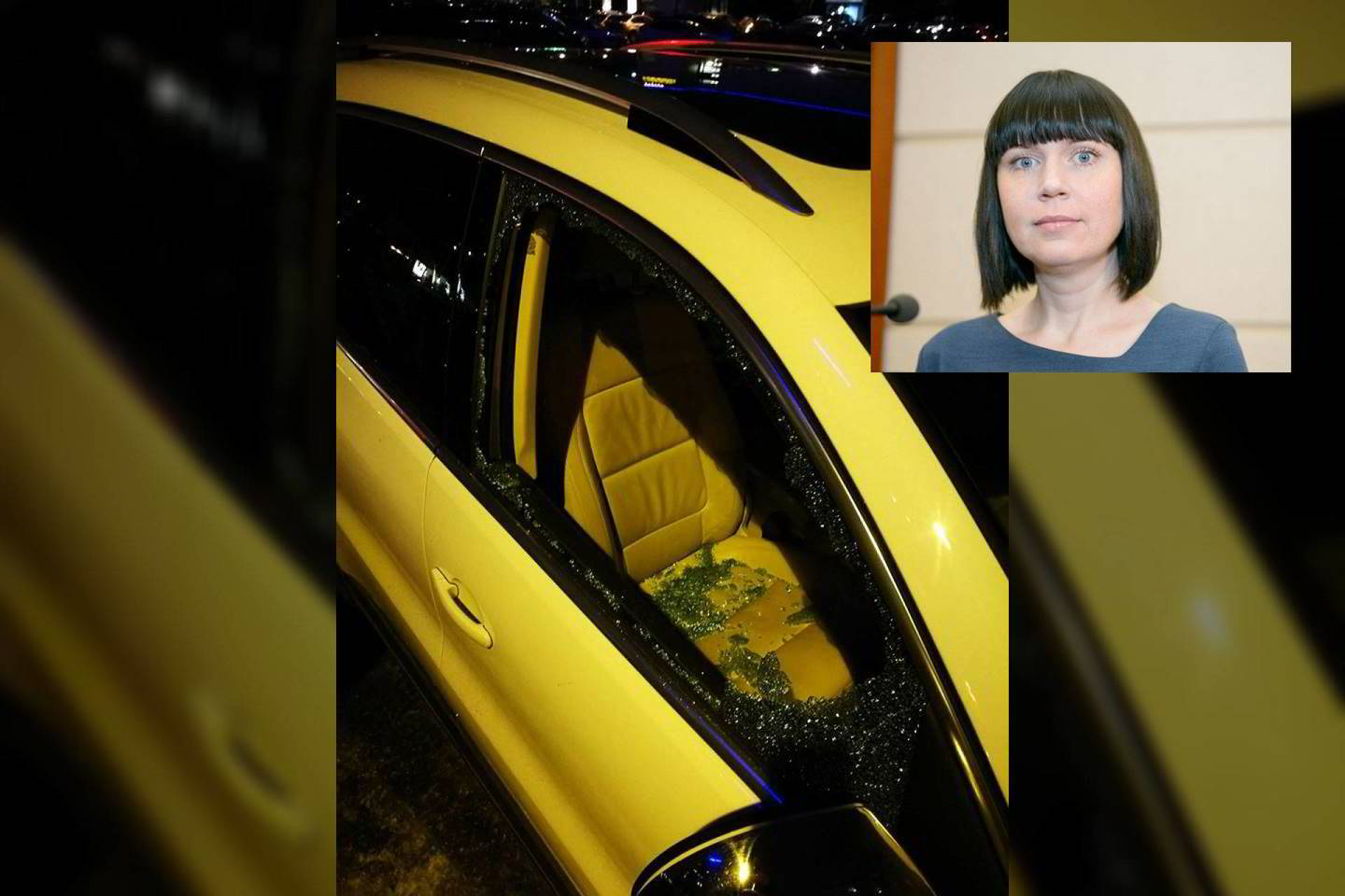  Kol Seimo narė D. Šakalienė žiūrėjo komediją, piktadariai išdaužė jos mašinos stiklą.