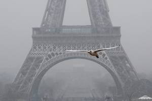  Dėl žiemiškų orų uždarytas Eiffelio bokštas Paryžiuje