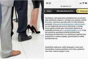 Po seksualinio priekabiavimo skandalo – laiškai VU studentams