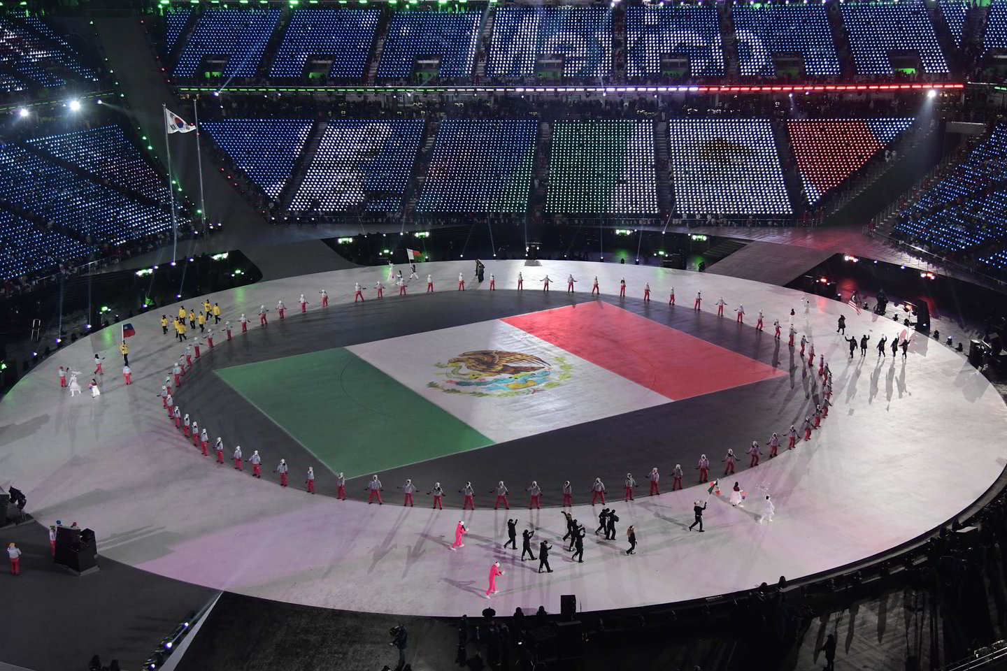  Pjongčango olimpinių žaidynių atidarymas.<br>  AFP/Reuters/Scanpix nuotr.