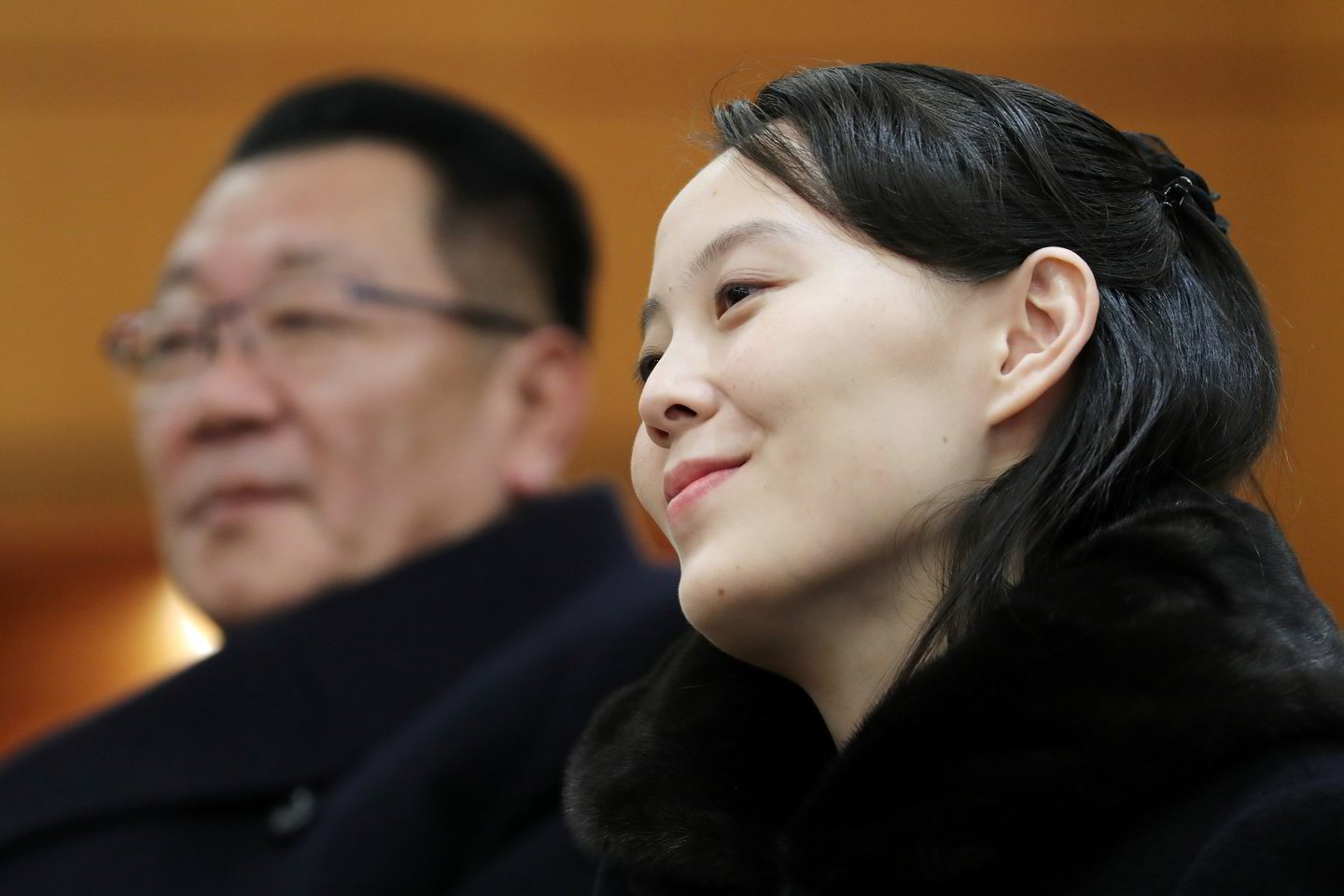  Kim Yo-jong pirma savo šeimos narė, kuri atvyko į Pietų Korėją.<br> „Reuters“/„Scanpix“ nuotr.