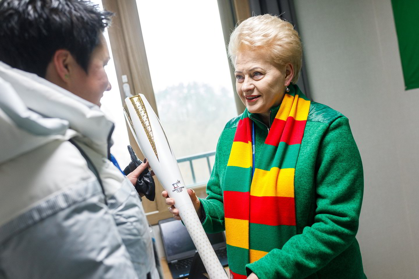  D.Grybauskaitė Pjongčango olimpiniame kaimelyje aplankė Lietuvos sportininkus ir delegaciją.<br> V.Dranginio nuotr.