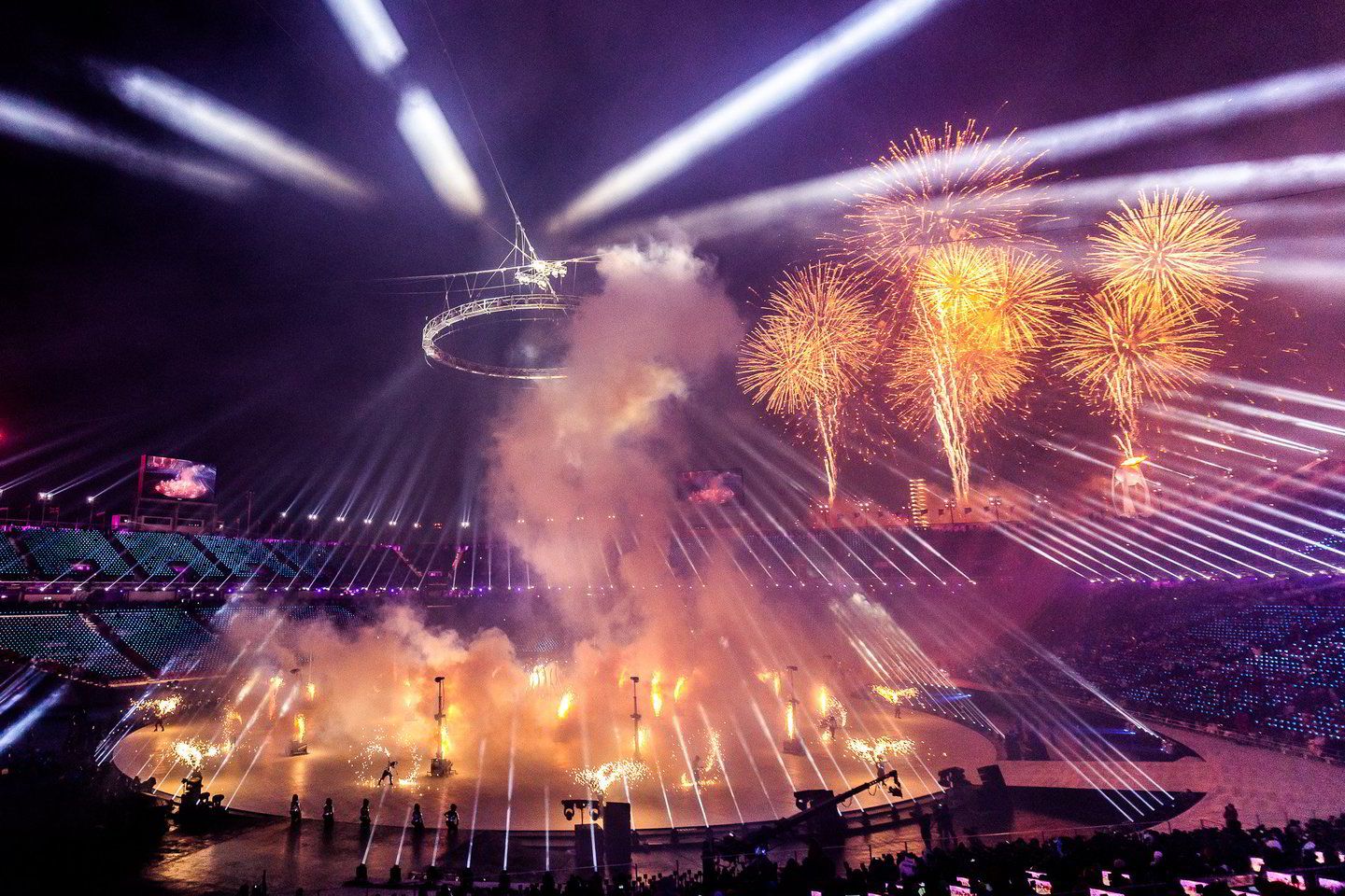  Pjongčango olimpinių žaidynių atidarymo ceremonija.<br> V.Dranginio nuotr.