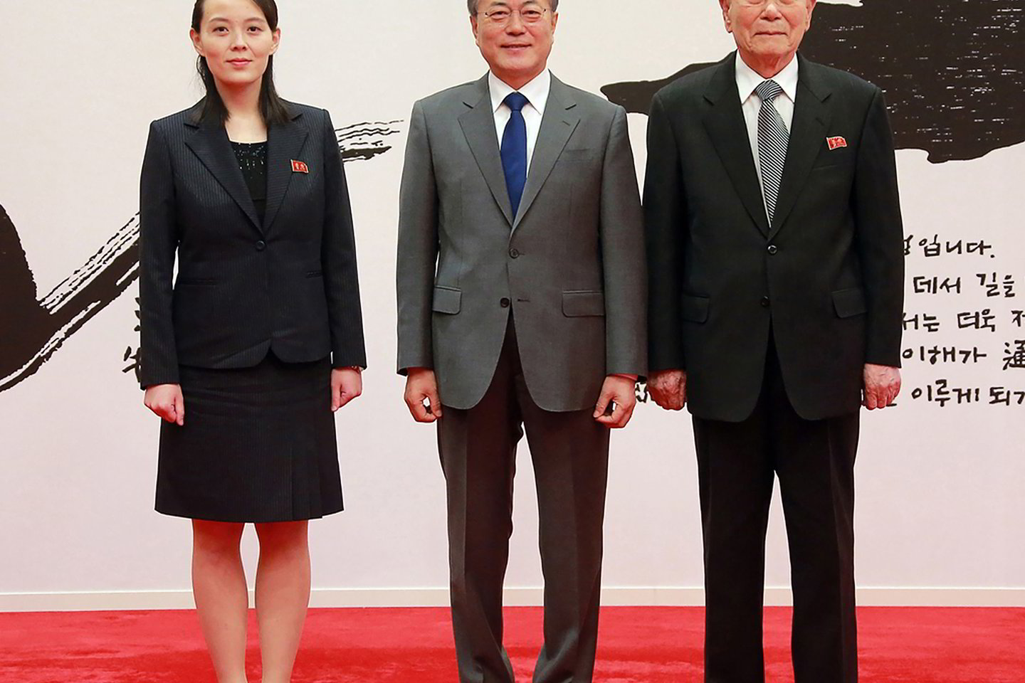  Kim Yo-jong jau sugrįžo atgal į Šiaurės Korėją.<br> AFP/„Scanpix“ nuotr.