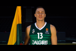 Kauno „Žalgirio“ sveikinime – istoriniai vaizdai ir patriotiški P. Jankūno žodžiai