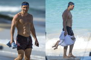 Tvirto kūno Vladimiras Klyčko dukrą nešiojo neįprastu būdu