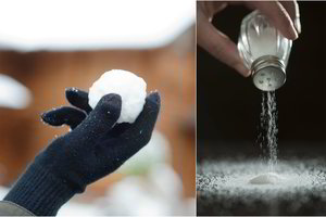 Nustebsite sužinoję: sniegą valgyti galite, bet tik sūdytą