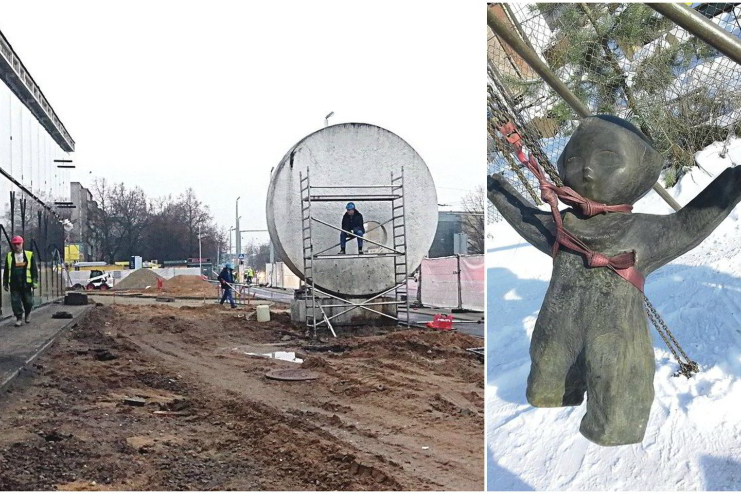  Sovietmečiu prie Žirmūnų restorano stovėjęs „Saulės džiaugsmas“ (nuotr. kairėje) dabar puoš „Lidl“ prieigas. Kitą savaitę čia bus pritvirtinta berniuko skulptūra.