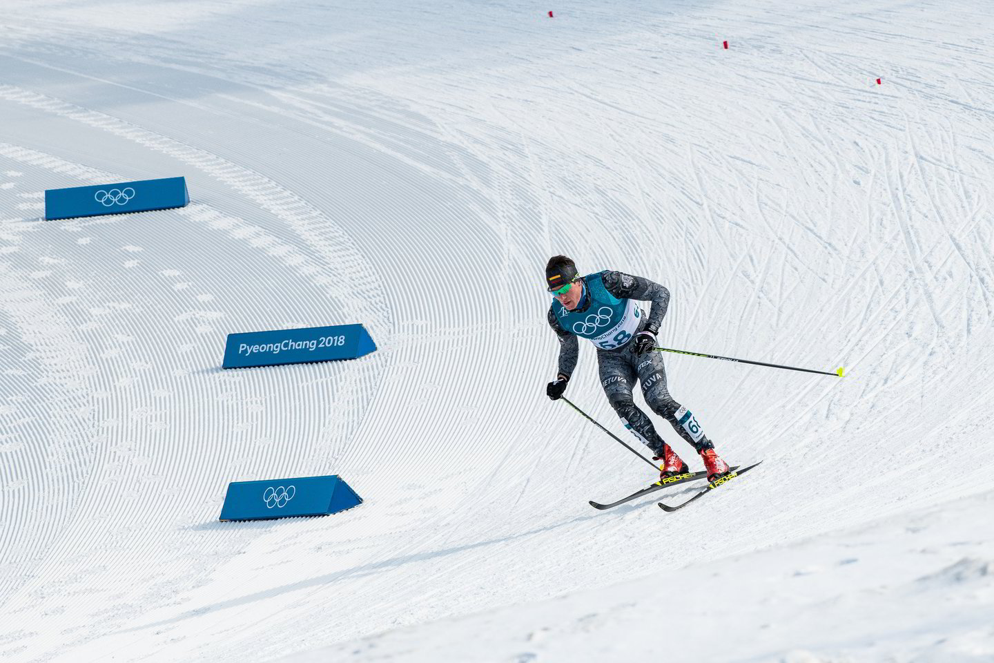  Mantas Strolia 50 km slidinėjimo lenktynėse.<br> V.Dranginio nuotr.