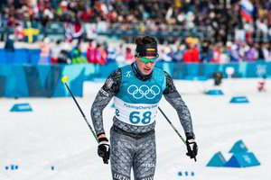 Slidinėjimo olimpinio maratono nuotolio M. Strolia nebaigė