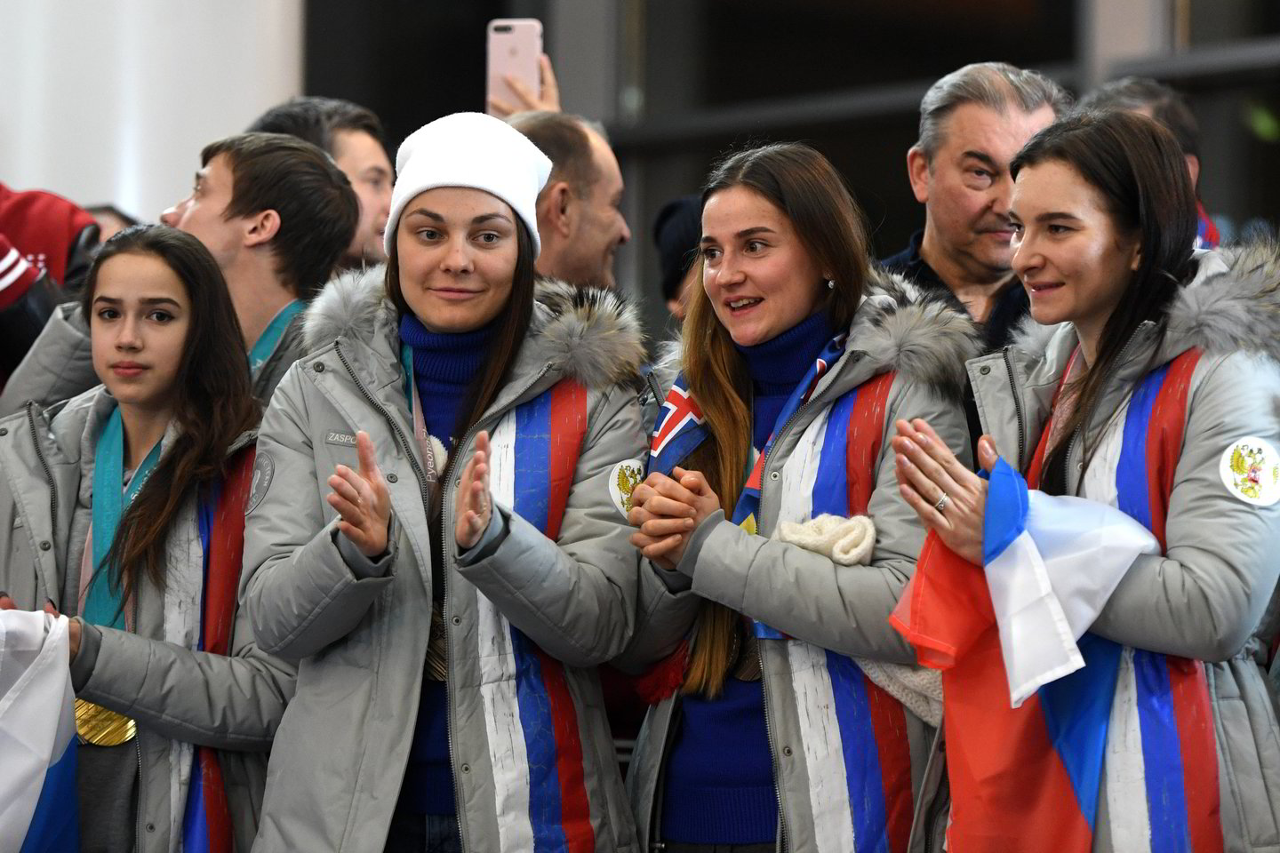  Rusija pasitiko namo grįžusius olimpiečius.<br> Reuters/Scanpix nuotr.