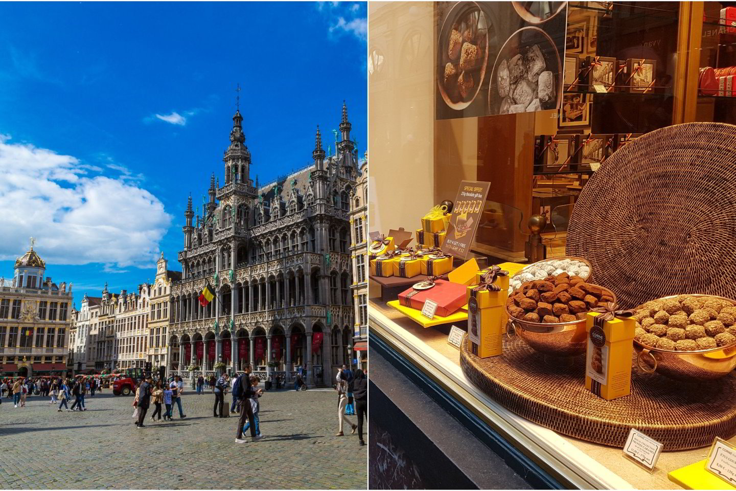 Briuselyje vienas kito sienas remia Europos Komisija ir Europos Parlamentas, čia gatvės žiemą kvepia karštu belgišku šokoladu ir keptais vafliais.<br>123rf.com ir R.Rakauskės nuotr.