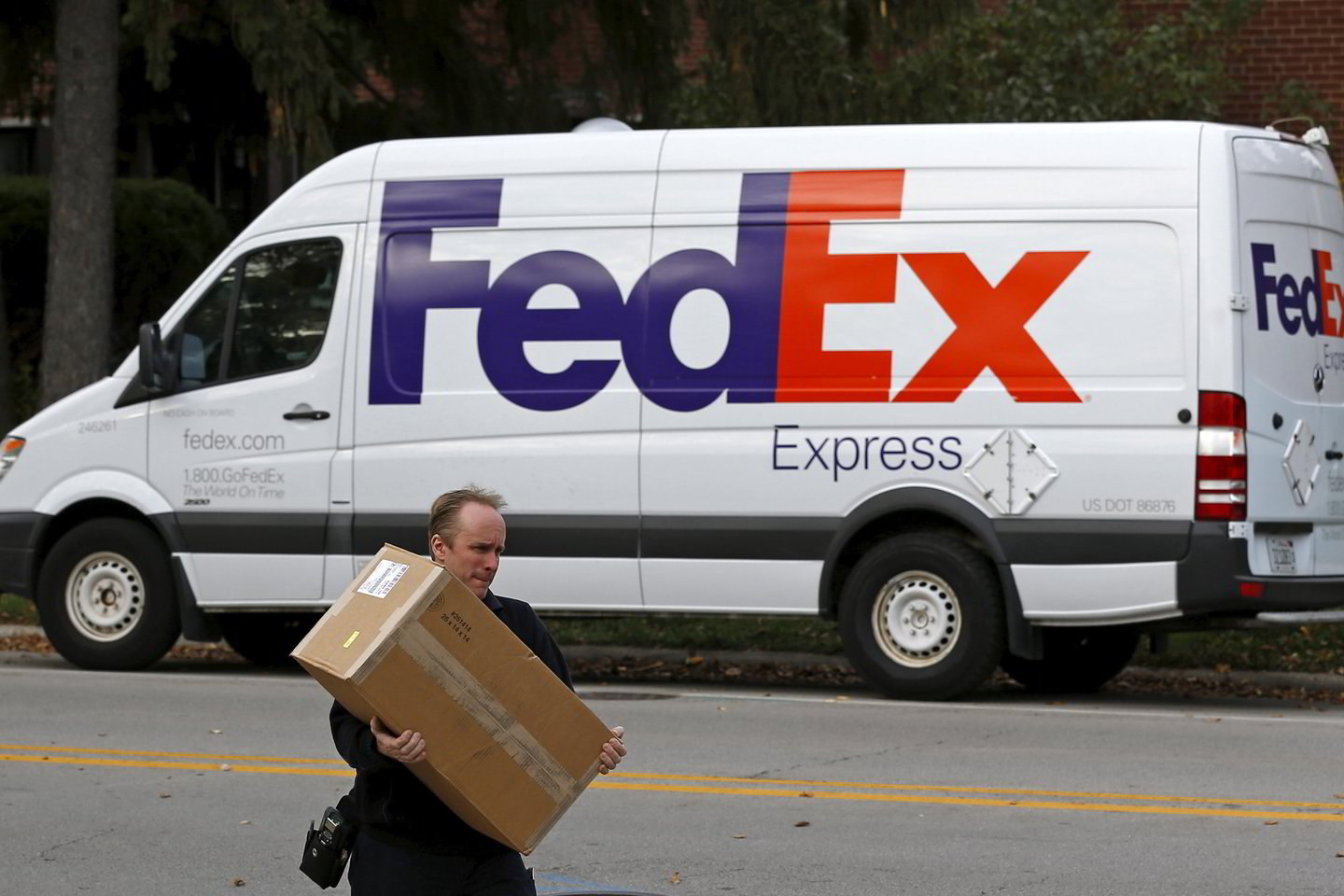 „FedEx“ emblema.<br> Reuters/Scanpix nuotr.