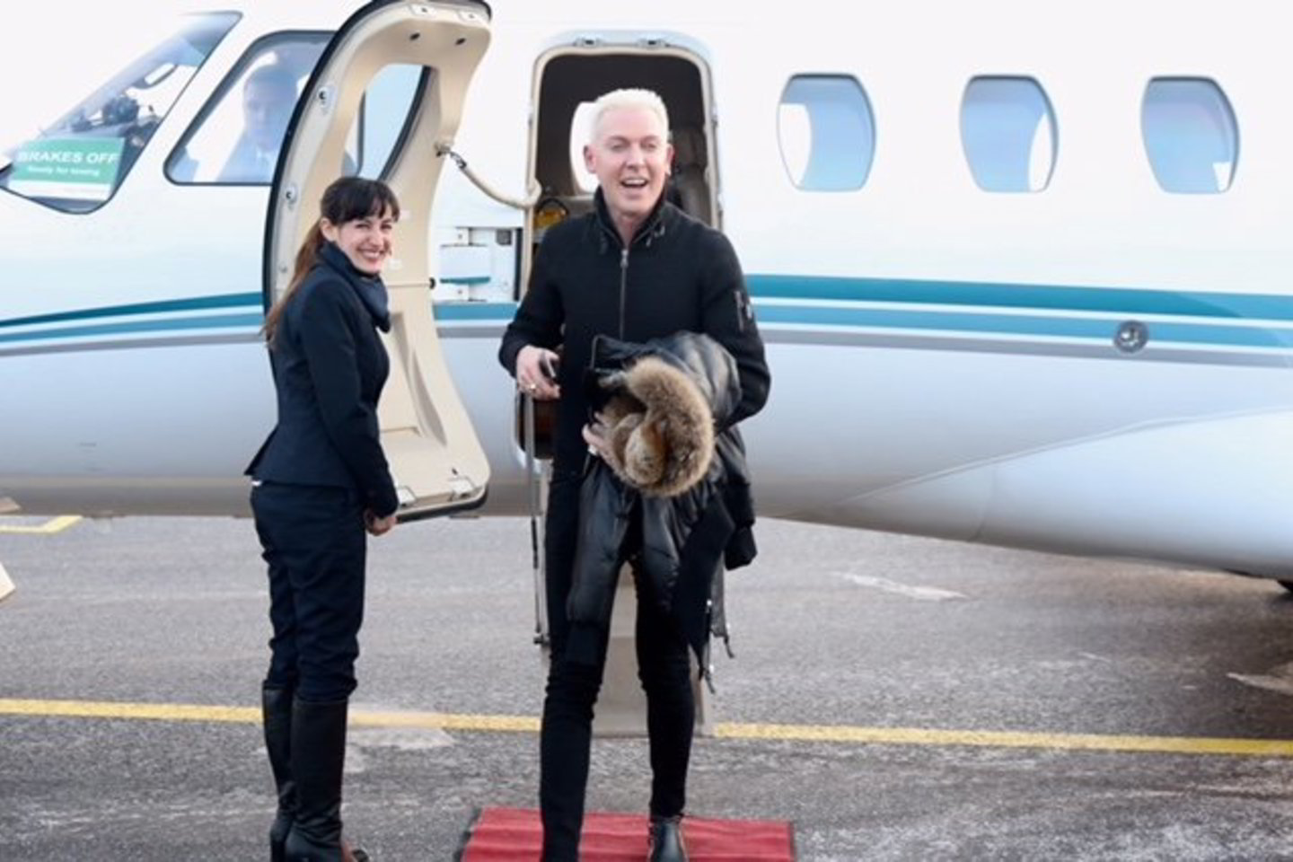 Po ryto skrydžio atšaukimo Vokietijoje su privačiu lėktuvu į Kauną atvyko „Scooter“.