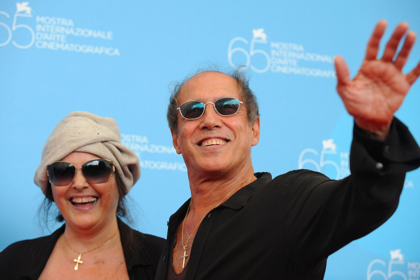 Adriano Celentano su žmona Claudia Mori 2008 m.<br>Scanpix nuotr.