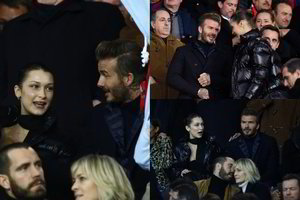 Susižavėjimas: net rungtynių metu Davidas Beckhamas nenuleido akių nuo Bellos Hadid