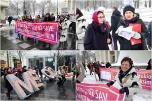 Gedimino prospektu žygiavusios moterys: „Pokyčiai beldžiasi!“