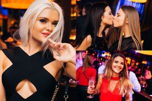 Sostinės klube „Pantera“ dėmesį kaustė gilios moterų iškirptės ir bučiniai