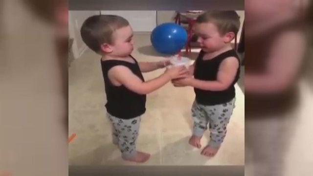 Tėvai mokė dvynukus dalintis – broliukų reakcija sužavėjo milijonus