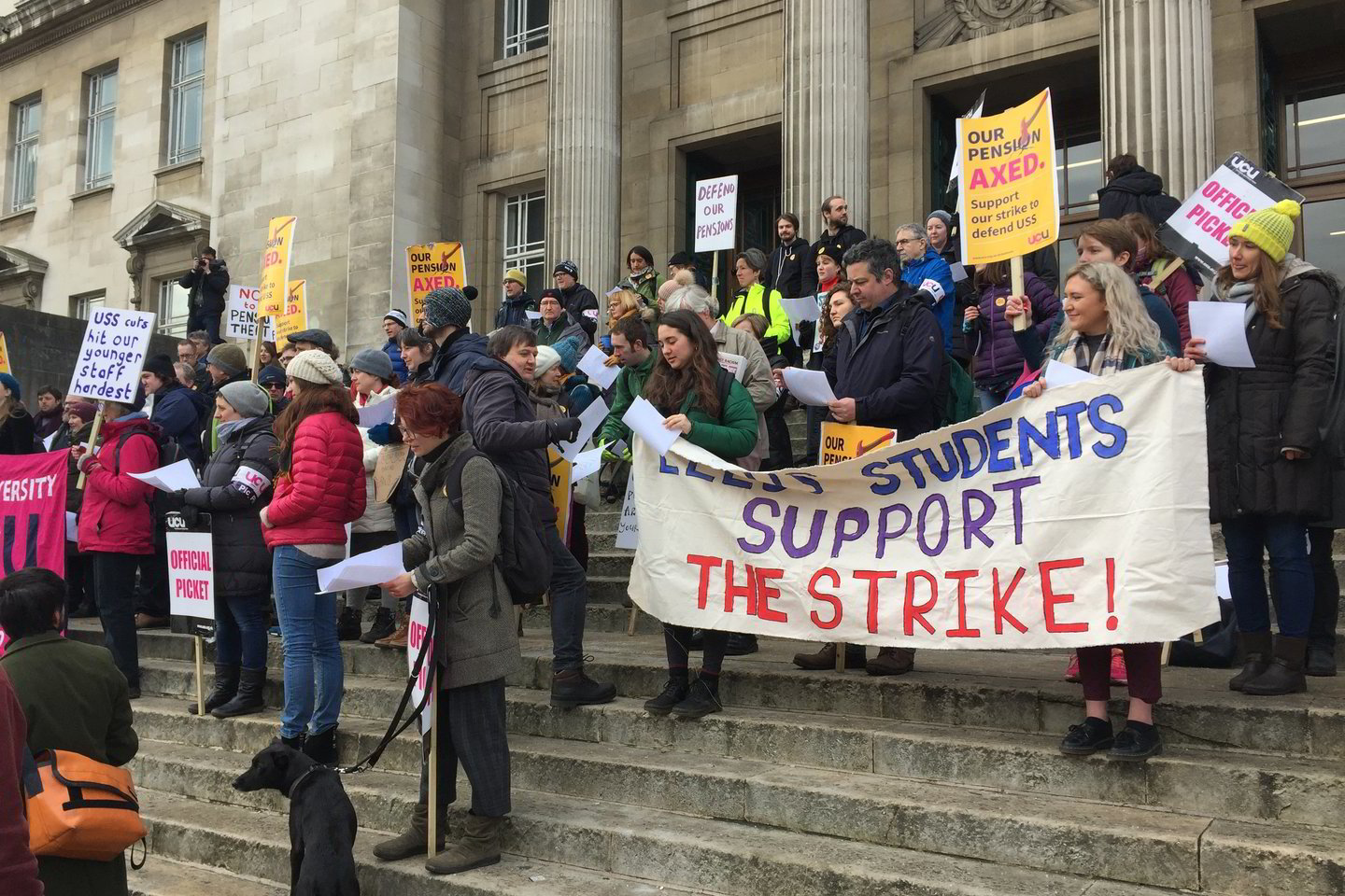 Jungtinėje Karalystėje dėl streiko nevyksta paskaitos jau trečią savaitę.<br>Autorės nuotr.
