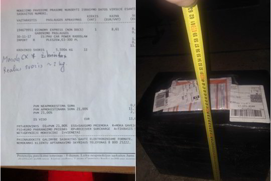 Kurjeriai įsigudrino: rado, kaip siuntų svorį „padidinti“ dešimt kartų