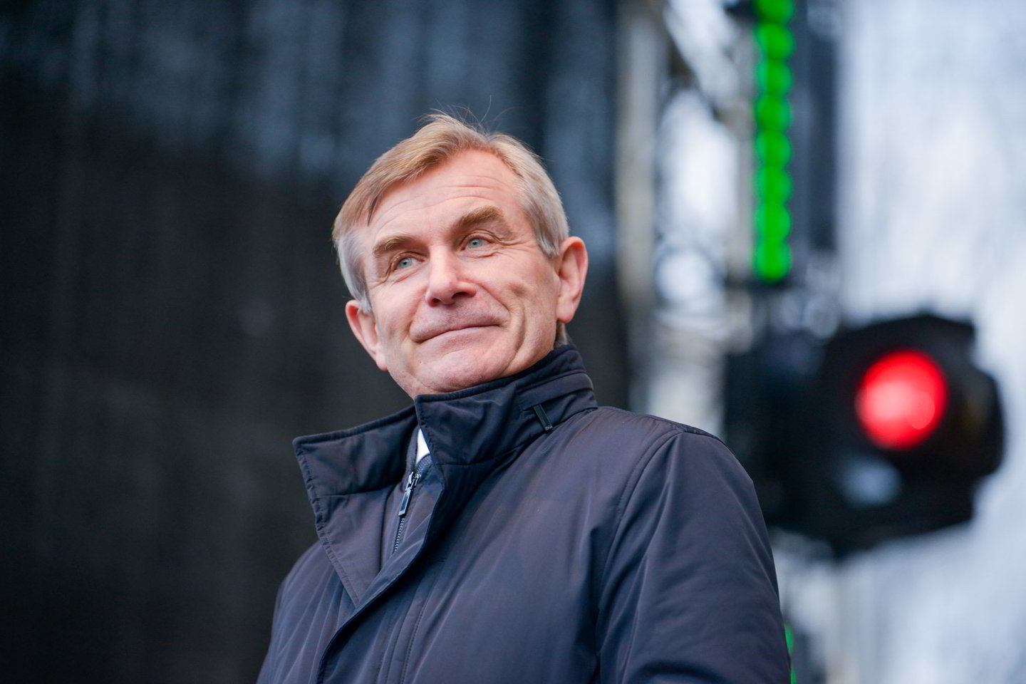 Seimo pirmininkas ir valstiečių lyderis mitingo scenoje apsižodžiavo.<br> J.Stacevičiaus nuotr.